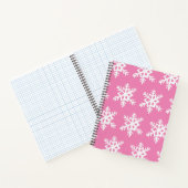 Roze Snowflake Spiral Notitieboek (Binnen)