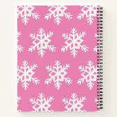 Roze Snowflake Spiral Notitieboek (Achterkant)
