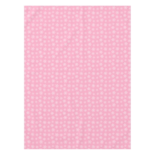 Roze Snowflake Tablecloth Tafelkleed (Voorkant)