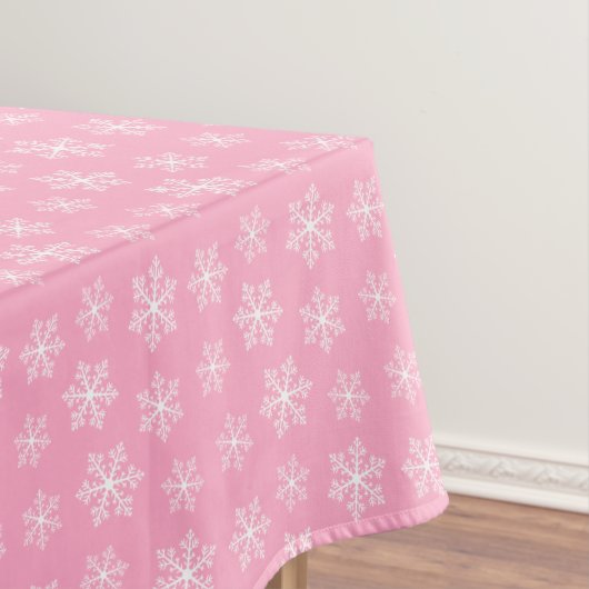 Roze Snowflake Tablecloth Tafelkleed (Voorbeeld)