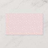 Roze Snowflakes Baby shower Diaper Raffle Ticket Informatiekaartje (Achterkant)