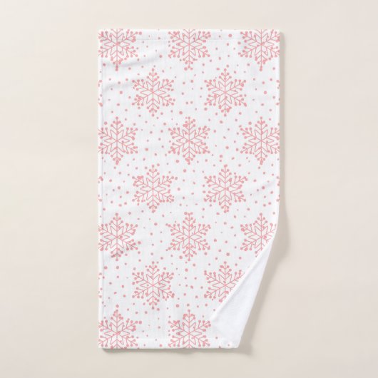 Roze Snowflakes Bad Handdoek (Handdoek)