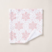 Roze Snowflakes Bad Handdoek (Wasdoekje)