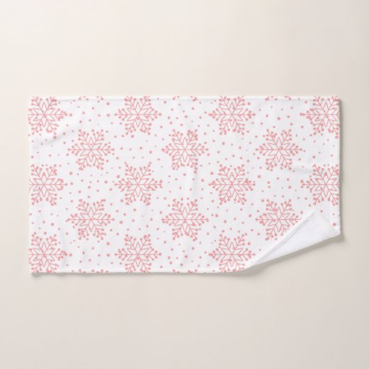 Roze Snowflakes Bad Handdoek (Handdoek)