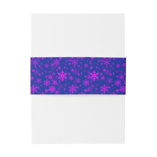 Roze Snowflakes BEWAREN KALK EN Uw Creatieve Tekst Uitnodigingen Wikkel (Achterkant Voorbeeld)