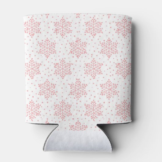 Roze Snowflakes Blikjeskoeler (Achterkant)