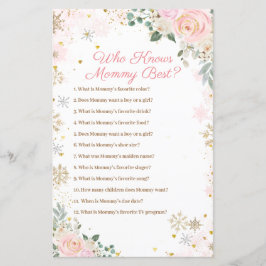 Roze Snowflakes Floral die mama het beste spel ken