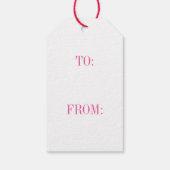 Roze Snowflakes Gift Labels Cadeaulabel (Achterkant)