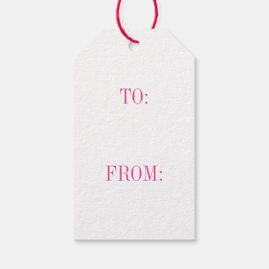 Roze Snowflakes Gift Labels Cadeaulabel (Achterkant)