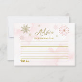Roze snowflakes Girl Baby shower Advice-kaarten Kaart (Voorkant)