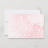 Roze snowflakes Girl Baby shower Advice-kaarten Kaart (Achterkant)