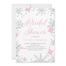 Roze Snowflakes Glitter Winter Vrijgezellenfeest