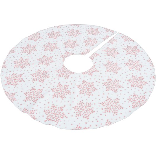 Roze Snowflakes Kerstboom Rok (Gekanteld)