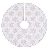 Roze Snowflakes Kerstboom Rok (Voorkant)