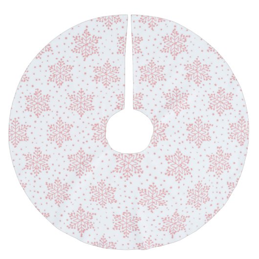 Roze Snowflakes Kerstboom Rok (Voorkant)
