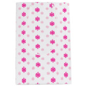 Roze Snowflakes Medium Cadeauzakje (Voorkant)