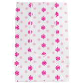 Roze Snowflakes Medium Cadeauzakje (Achterkant)