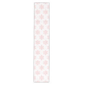 Roze Snowflakes Medium Tafelloper (Voorkant)