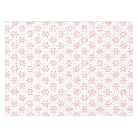 Roze Snowflakes Tablecloth Tafelkleed (Voorkant (Horizontaal))