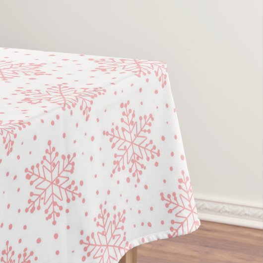 Roze Snowflakes Tablecloth Tafelkleed (Voorbeeld)