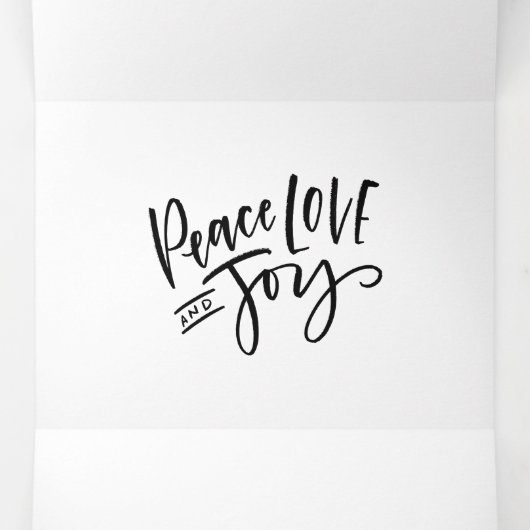 Roze Snowflakes Turquoise Lime Green Grey Drieluik Wenskaart (Binnenkant midden)