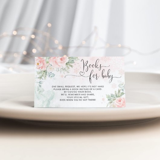 Roze snowflakes voor kerst voor baby informatiekaartje