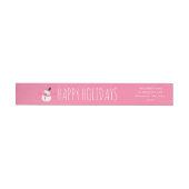Roze Snowman Prettige feestdagen (Individueel)