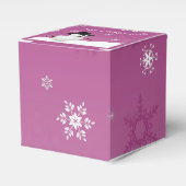 Roze Snowman Winter Scenery-kerstfeestdoos Bedankdoosjes (Voorkant Zijde)