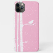 Roze Snowy Birch Trees Case-Mate iPhone Case (Achterkant)