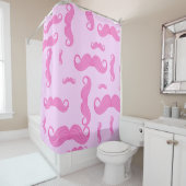 Roze Snuorpatroon Douchegordijn (In situ)