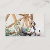 Roze Social Media Iconen Logo Influencer Podcaster Visitekaartje (Achterkant)