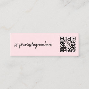 Roze social media influencer Instagram qr-code Mini Visitekaartje
