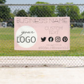  roze sociale media Business Logo Spandoek (Insitu)