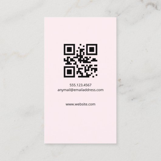 Roze sociale media fotorooster visitekaartje (Achterkant)