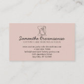 Roze Soft Blush Homemade Food Bakery Cook Visitekaartje (Achterkant)