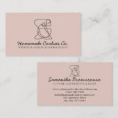 Roze Soft Blush Homemade Food Bakery Cook Visitekaartje (Voorkant / Achterkant)