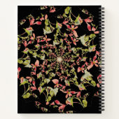 Roze Soft green Begonia fractal art Notitieboek (Achterkant)