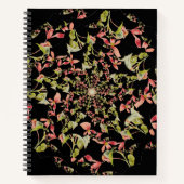 Roze Soft green Begonia fractal art Notitieboek (Voorkant)