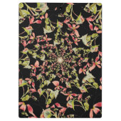 Roze Soft green black Begonia fractal art Klembord (Achterkant)