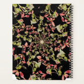 Roze Soft green black Begonia fractal art Planner (Achterkant)