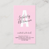 Roze Soft Makeup Lash Extension Nacare Visitekaartje (Voorkant)