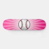 Roze Softbal Skateboard (Horizontaal)