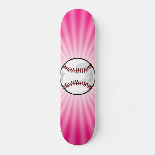 Roze Softbal Skateboard (Voorkant)