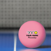 Roze softball logo pingpongbal voor tafeltennis (Net)