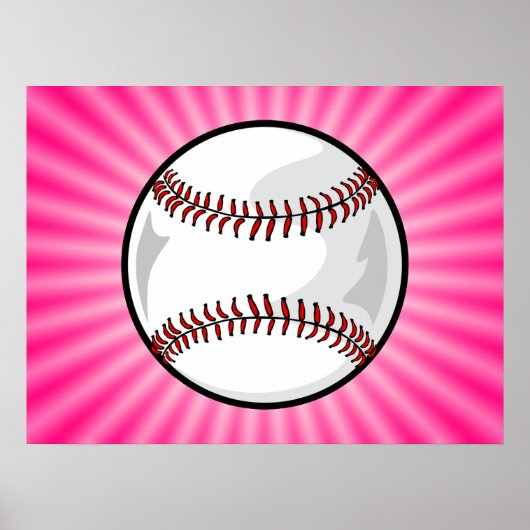 Roze Softball Poster (Voorkant)
