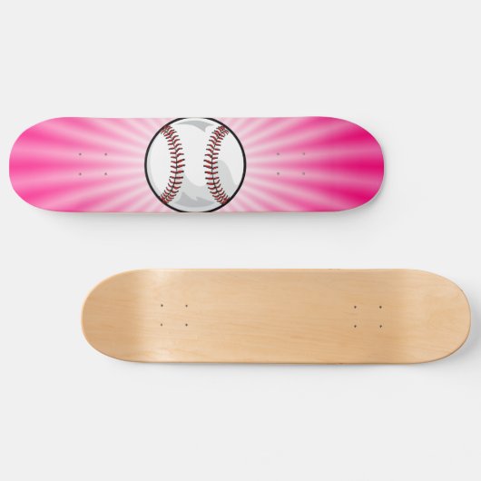 Roze Softball Skateboard (Horizontaal)