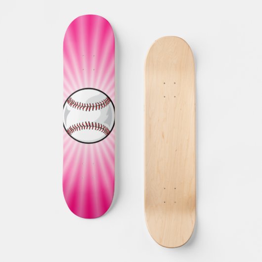 Roze Softball Skateboard (Voorkant)