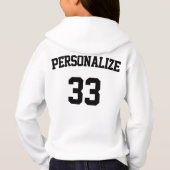 Roze Softball-team, naam en nummer van speler (Achterkant)