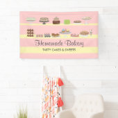 Roze Softs Smakelijke Bakkerij Cakes Snoepjes Snoe Spandoek (Insitu)