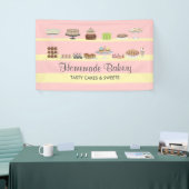 Roze Softs Smakelijke Bakkerij Cakes Snoepjes Snoe Spandoek (Beurs)